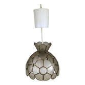 Suspension nacre laiton en forme de fleurs 1960