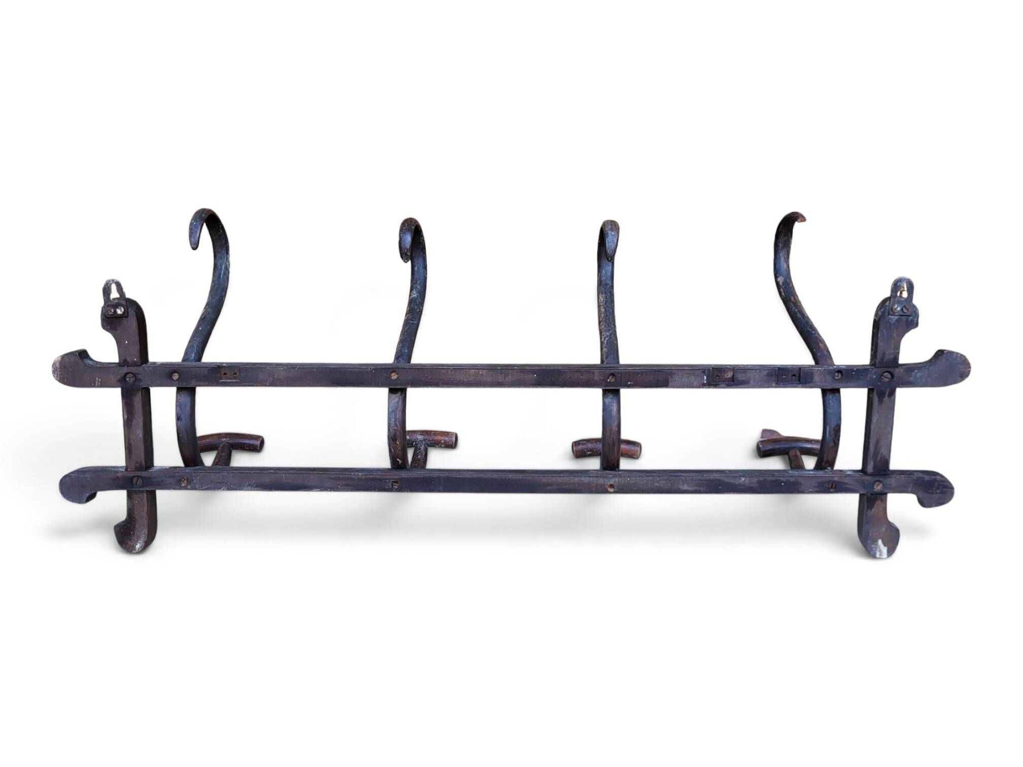 Wall coat rack / 4 hooks in the style of Thonet