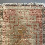 Small Vintage Turkish Rug 102x49 cm, Short Runner, Tribal, Shabby, Mini Carpet