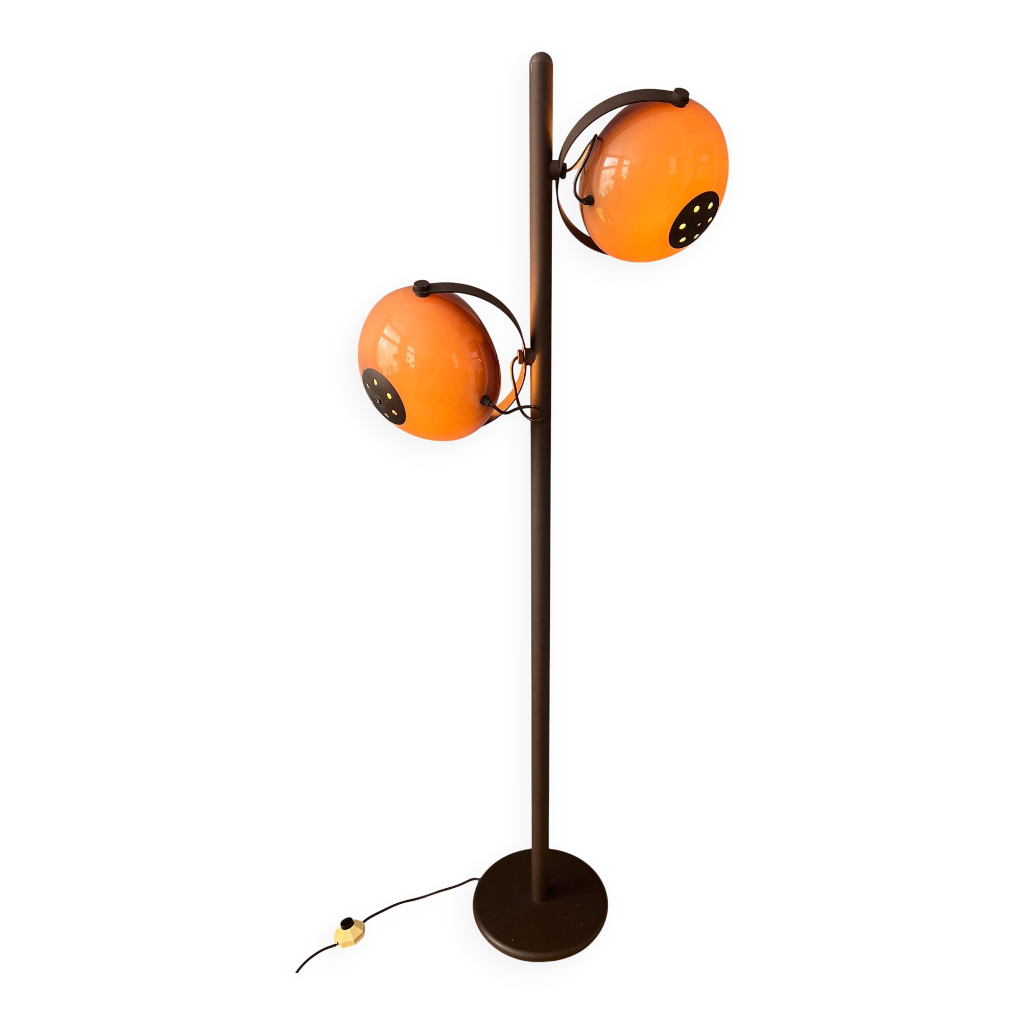 Herda floor lamp - mushroom floor lamp - mid-century brown