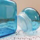 Flacon bleu dash bocal en verre flacon apothicaire