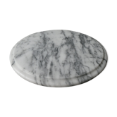 Dessous de plat en marbre blanc veiné de gris