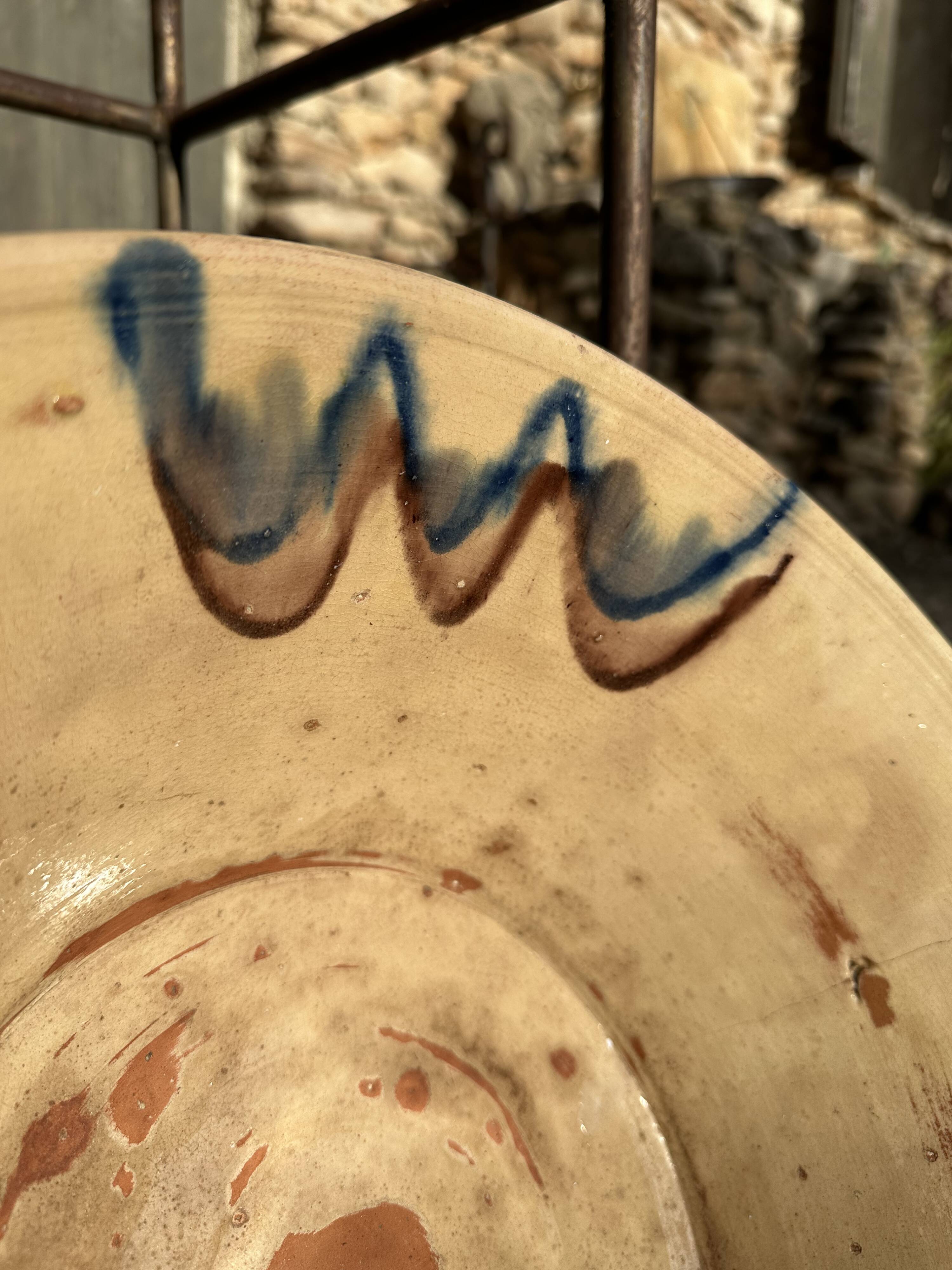 Ancient 19th-century terracotta plate