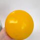 Wobble vase in yellow opaline artisanal glass