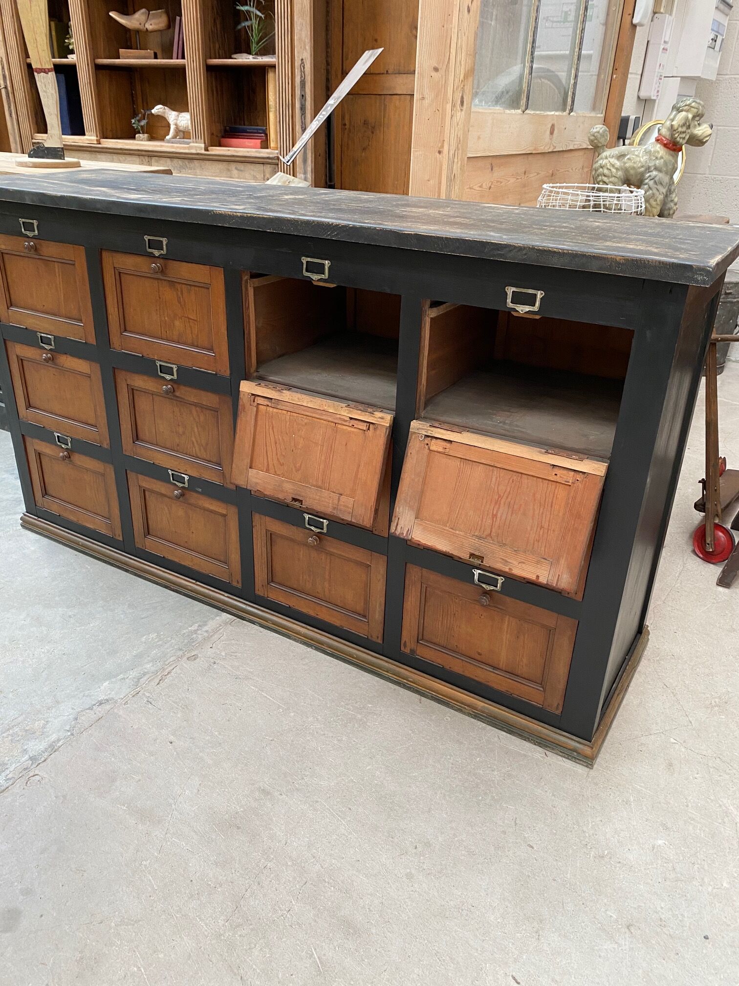 Old piece of furniture with valves