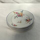 Lot de six assiettes à dessert Limoges vintage estampillé