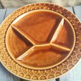 8 old ceramic fondue plates coloured Sarreguemines