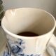 Sarreguemines pitcher, iron earthenware jug, "Narcissus" service