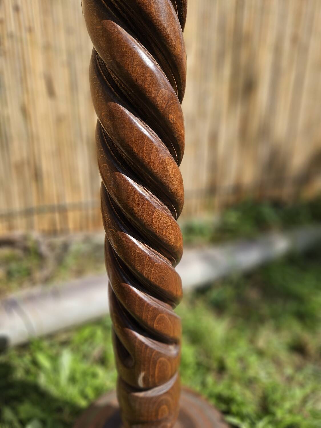 Vintage twisted turned wood column