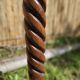 Vintage twisted turned wood column