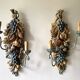 Paire d'appliques en bois, Italie 1950