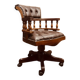 Chaise de bureau classique anglaise de style capitaine marron