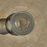 Ribbed glass ball vase