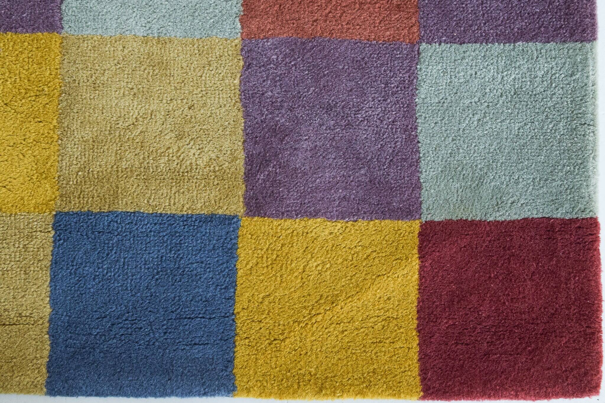 Colourful Chequered - Handwoven Rug