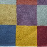 Damier coloré - Tapis tissé à la main