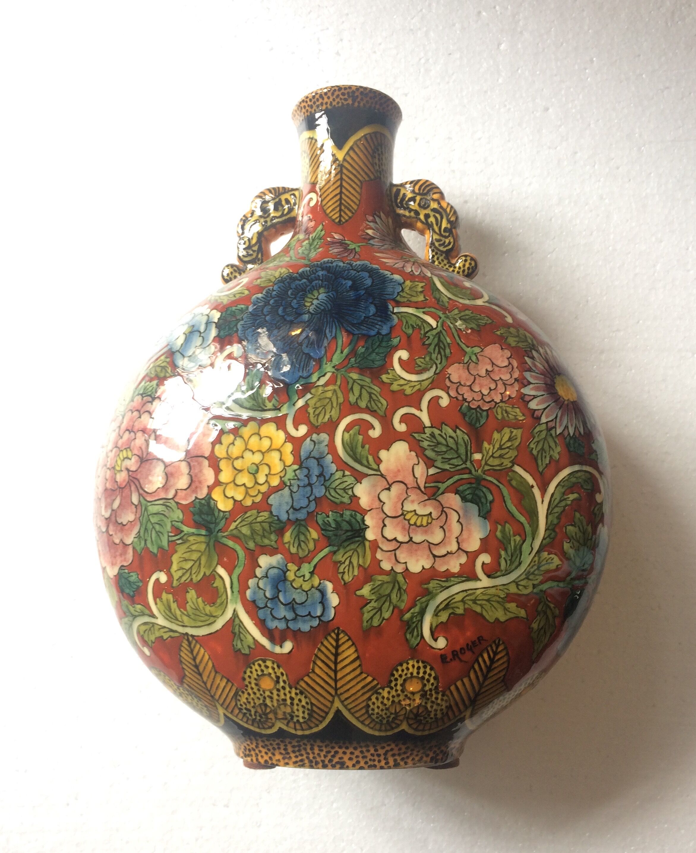 Sèvres ceramic gourd vase