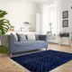Modern Moroccan carpet dark blue