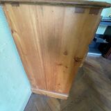 Commode anglaise antique en pin massif, XIXe siècle