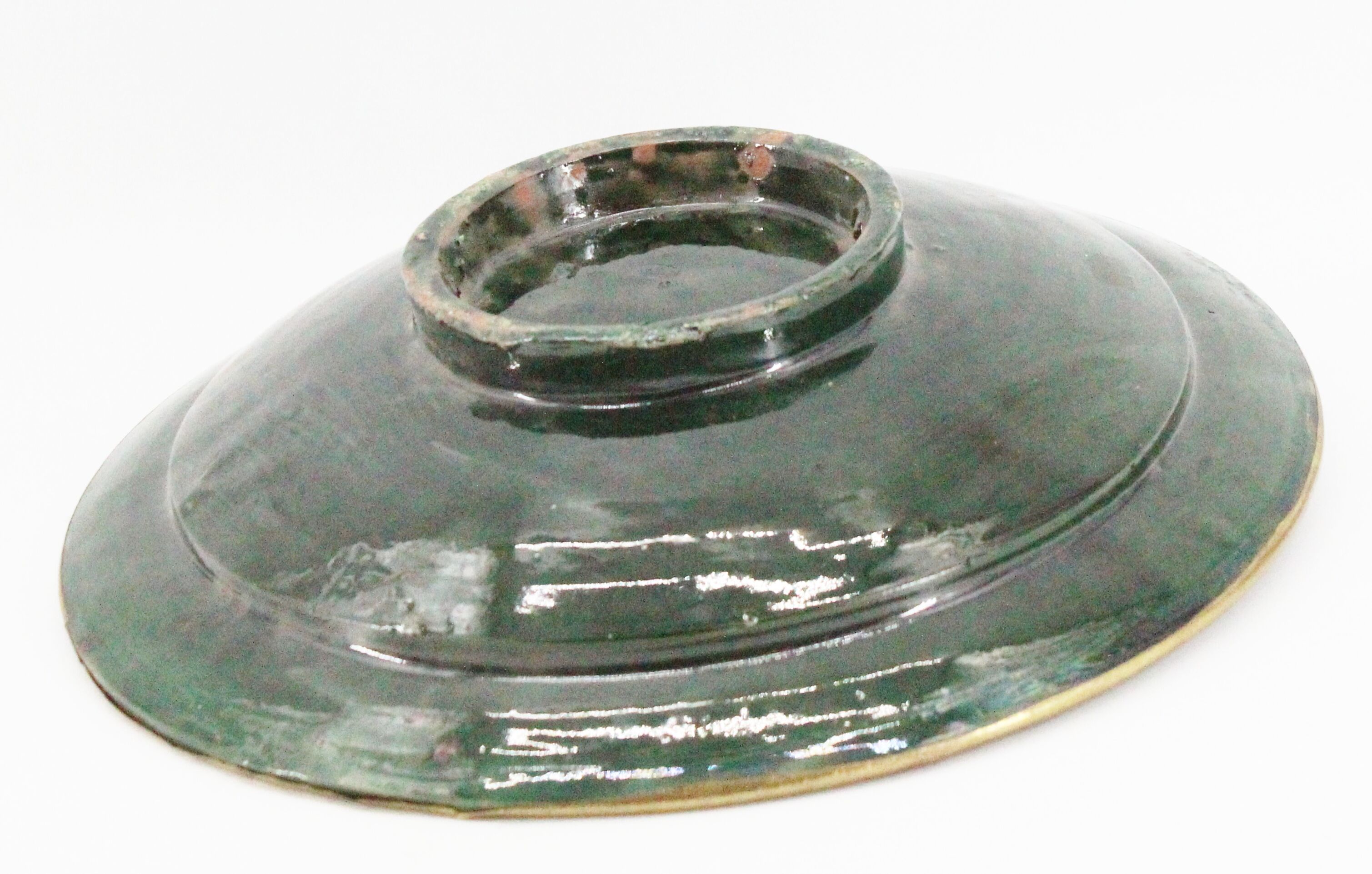 Moroccan ceramic green dish