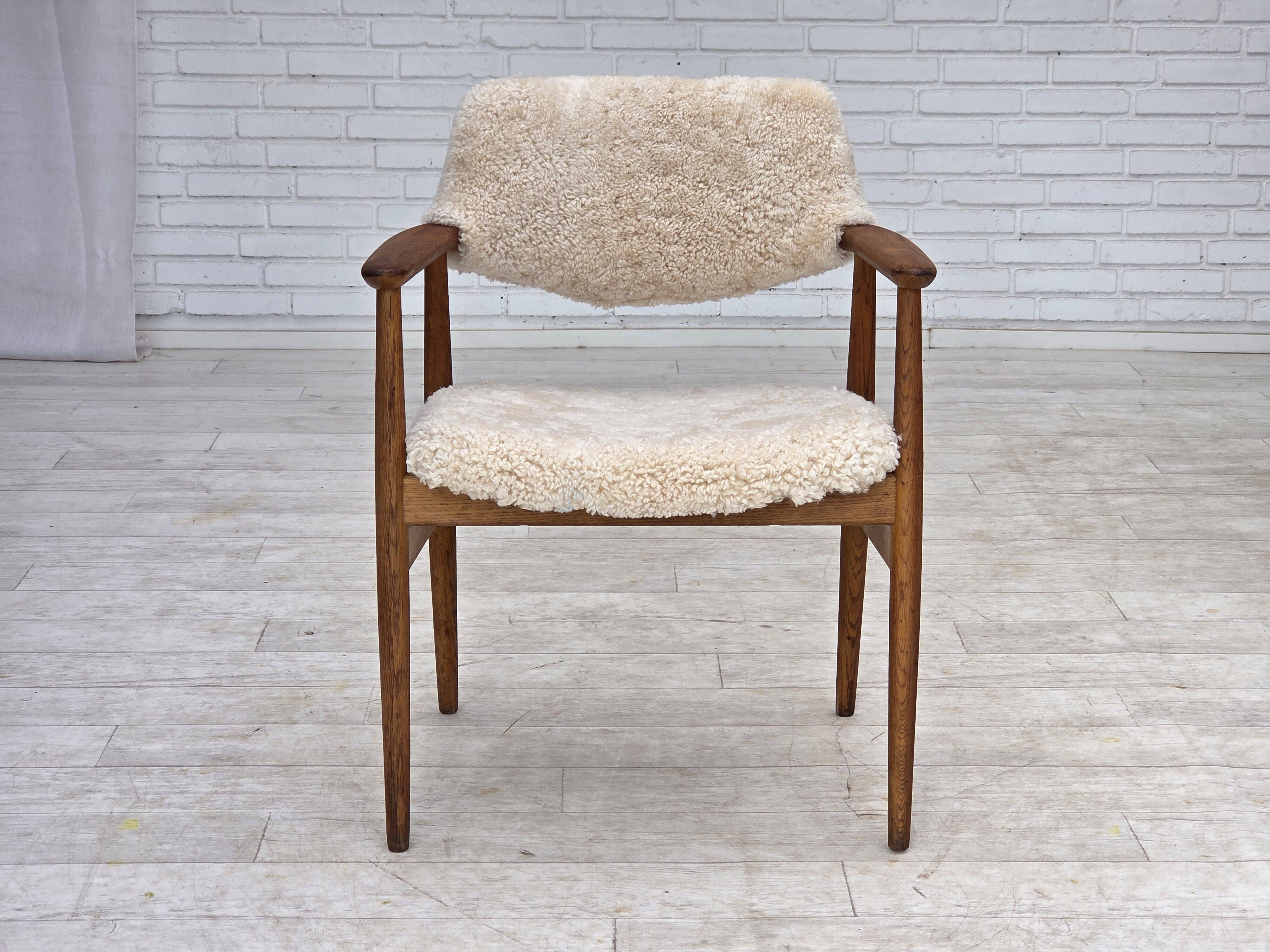 1960s, Danish design by Erik Kirkegaard, model 43, genuine sheepskin.