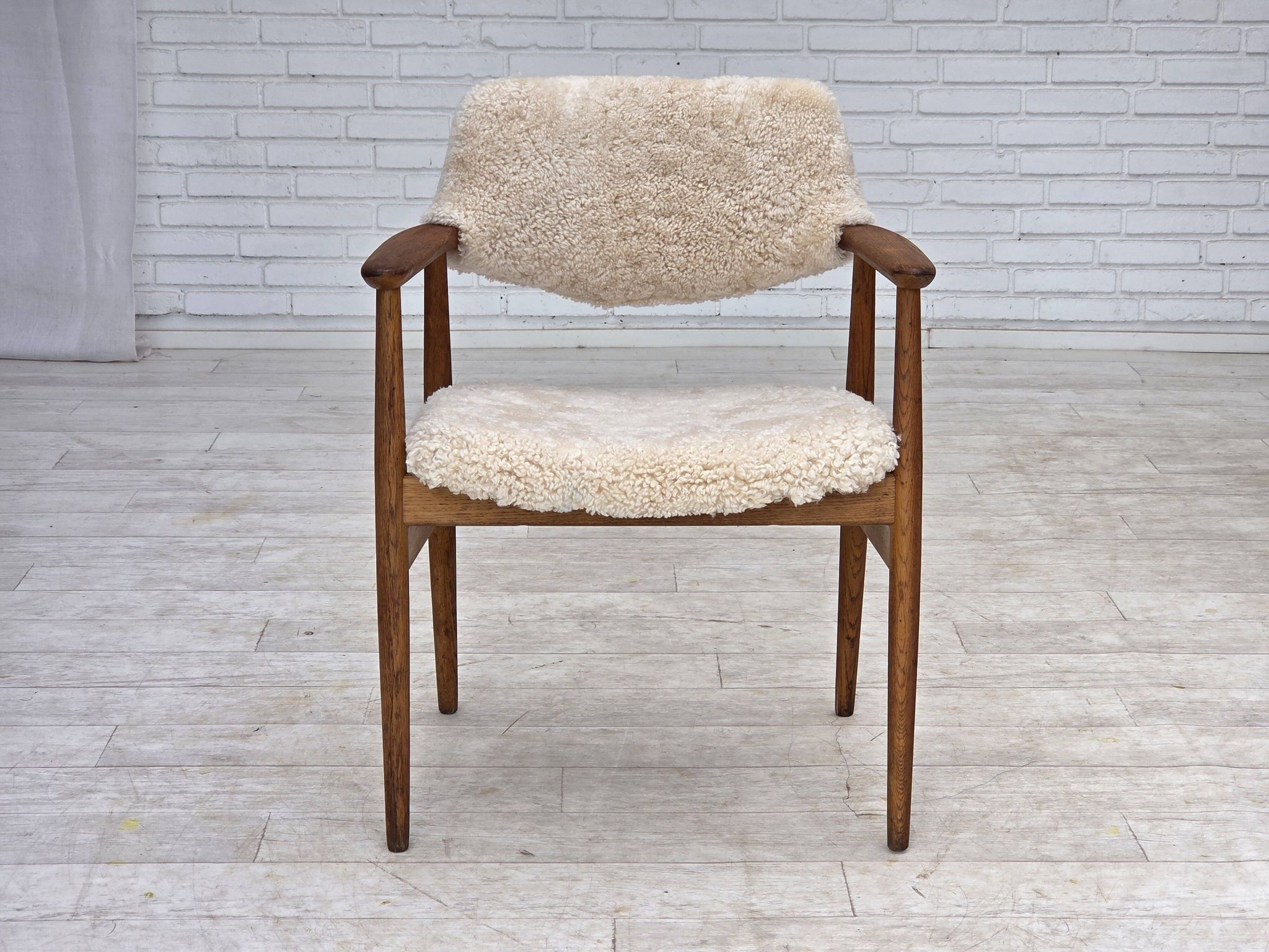 1960s, Danish design by Erik Kirkegaard, model 43, genuine sheepskin.