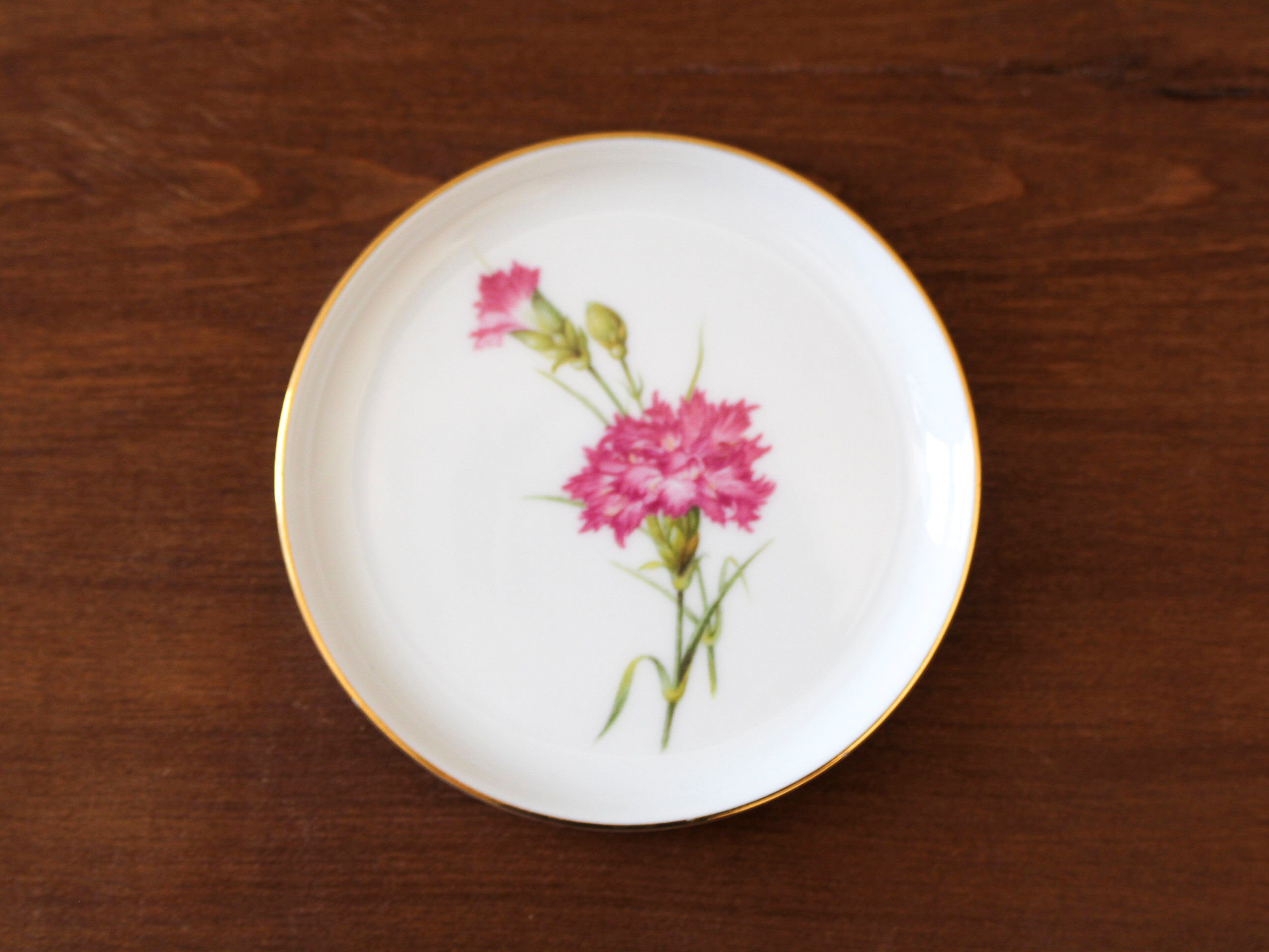 6 vintage furstenberg flower coasters