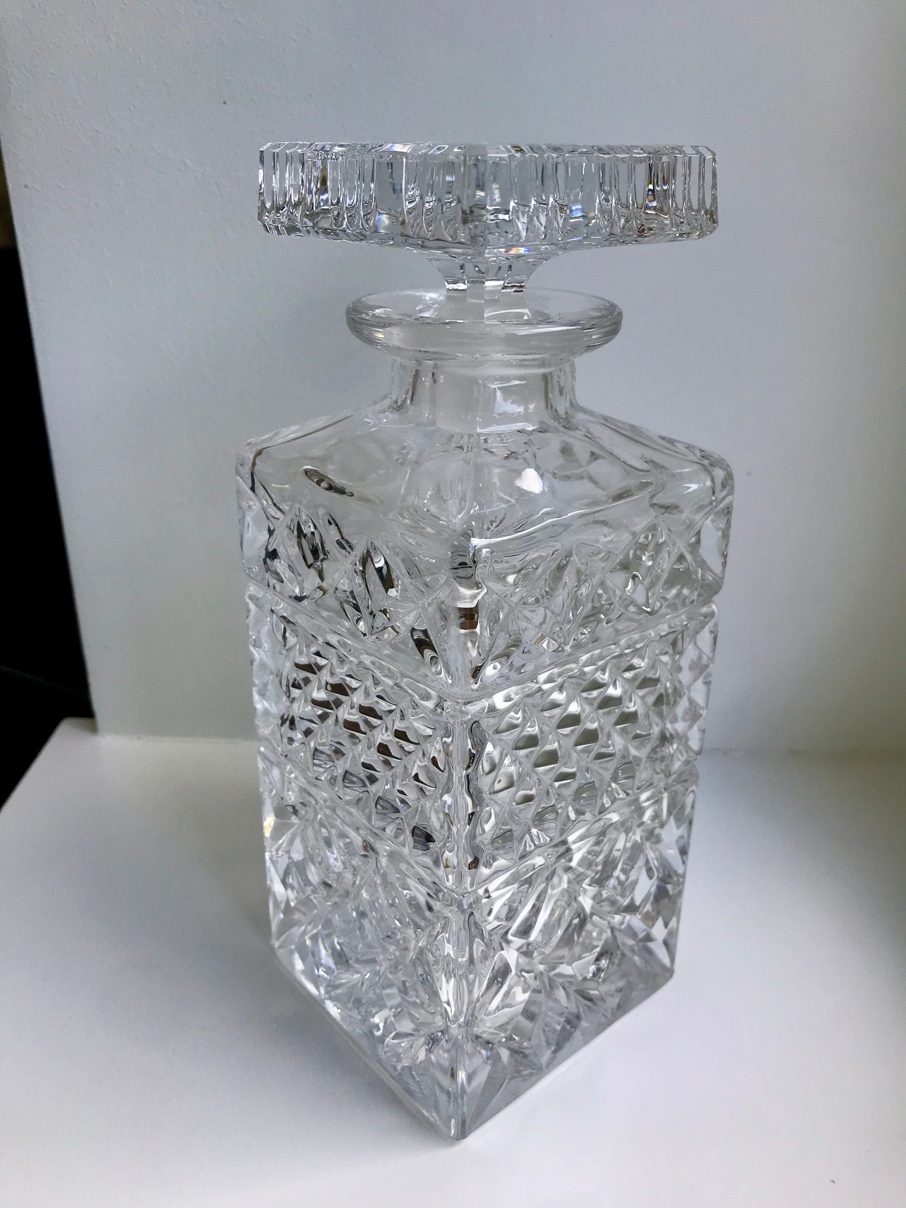 Crystal whisky decanter 60s-70s