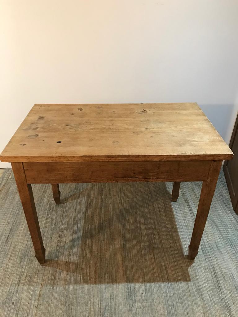 Firm table desk in raw solid oak vintage