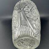 Large vase in transparent worked glass