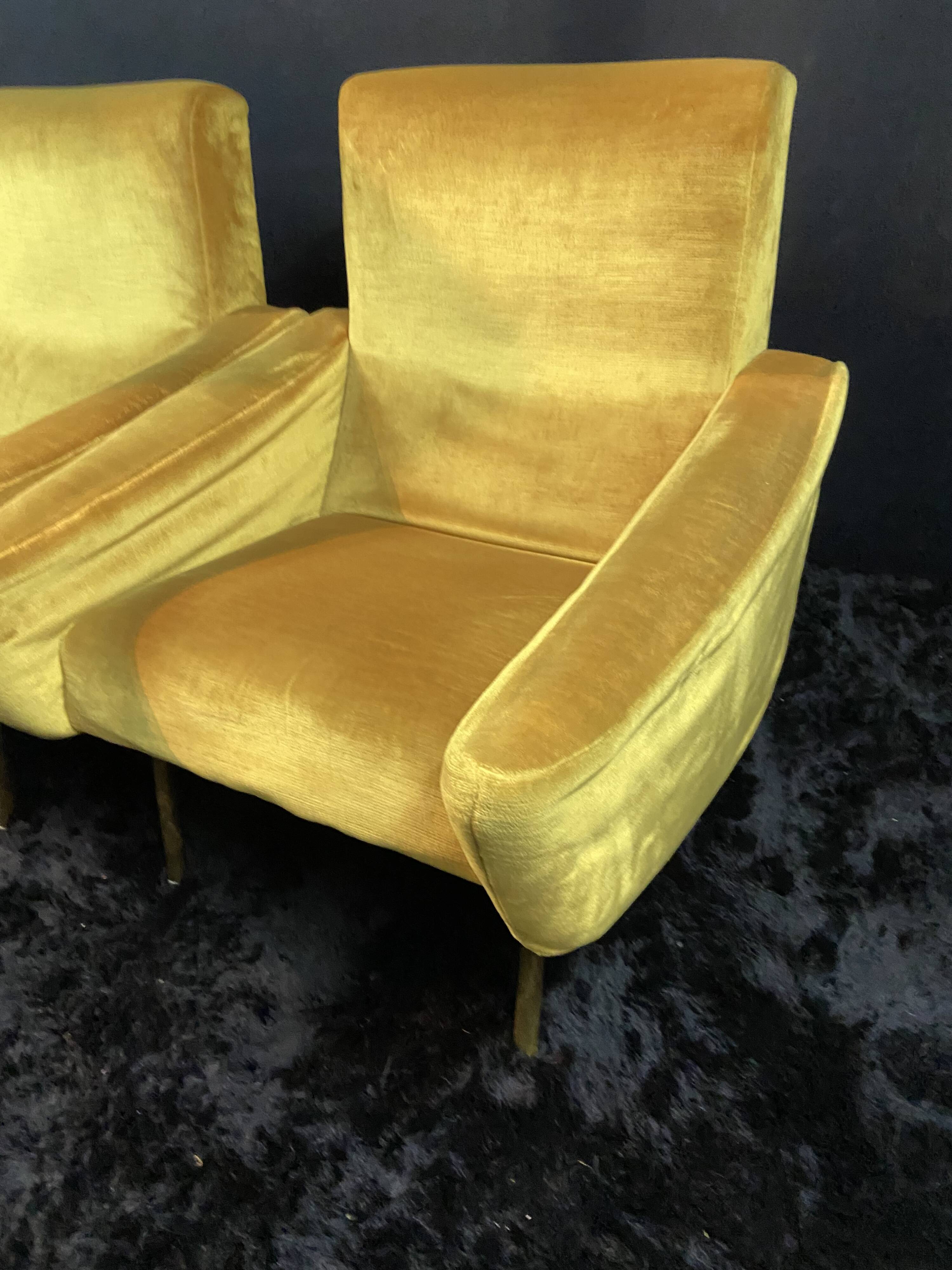 Pair of designer armchairs 1955-1960 by Louis Paolozzi for Zol Brandt Steiner