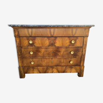 19th century walnut chest of drawers