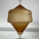 Vintage blown glass candy box on a stand