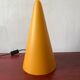 Lampe Teepee en verre Jaune orangé, années 1980-1990