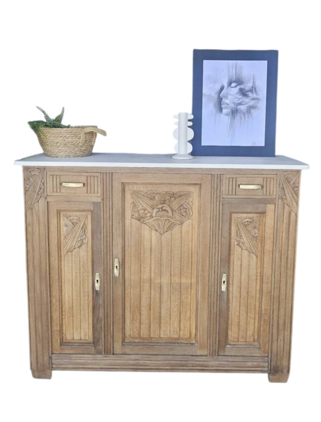 Buffet parisien art déco en chêne