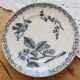 Assiette plate ancienne terre de fer - Onnaing - Décor végétal