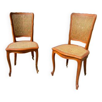 Pair of antique tanned chairs