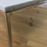 White marble and chrome coffee table, 60s design