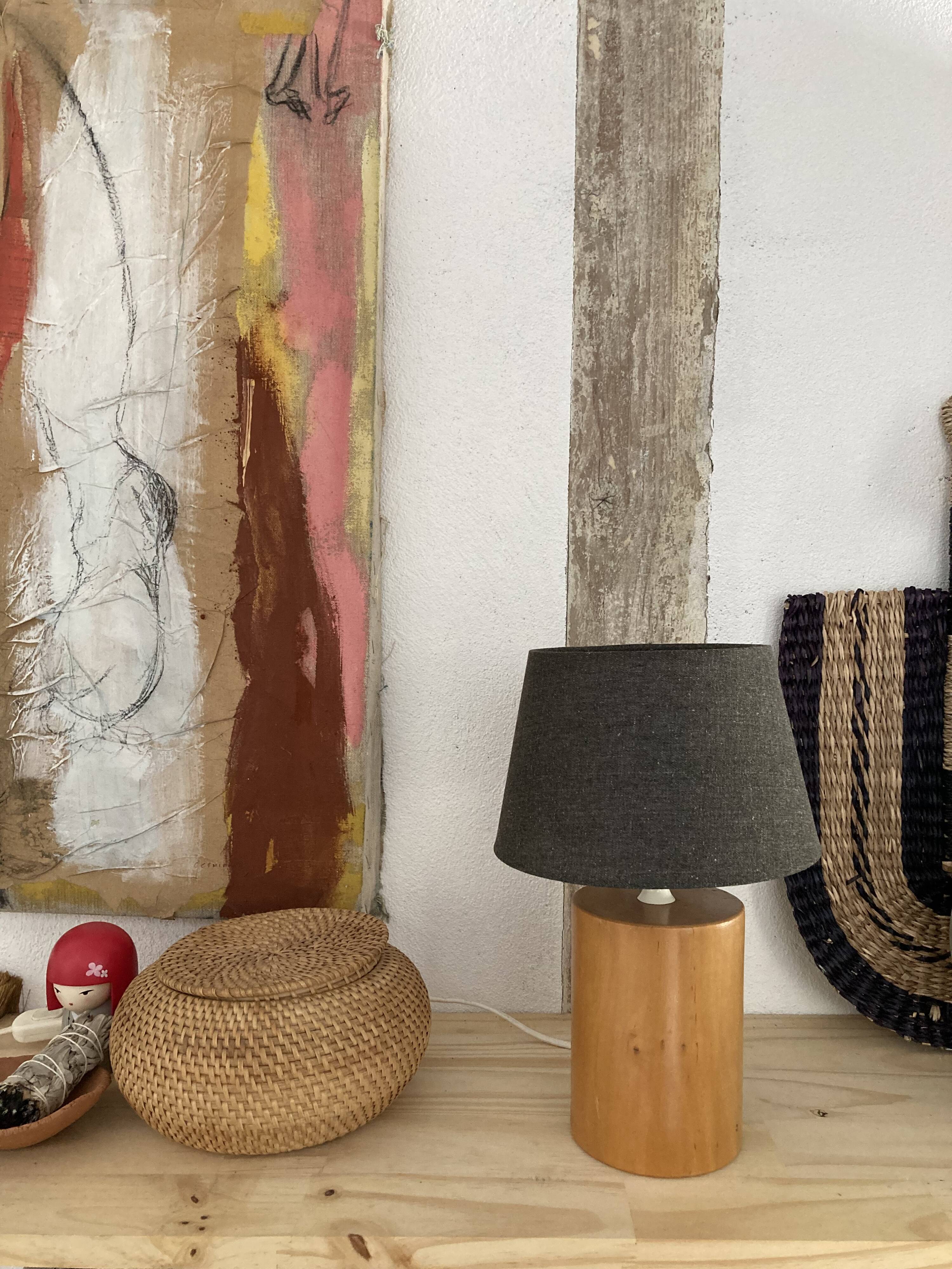 Lampe vintage en bois