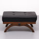 Black Leather Ottoman 1920s England