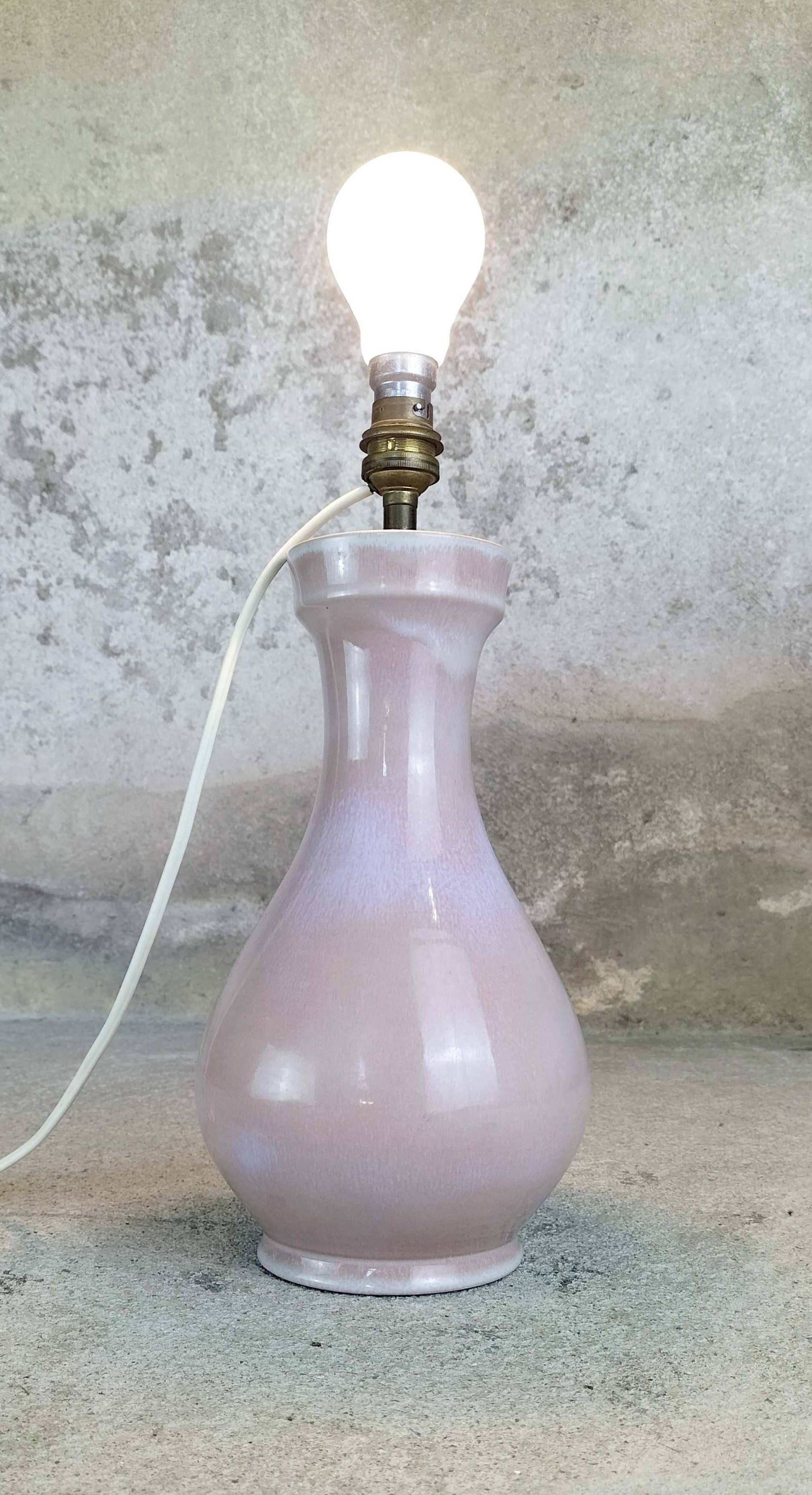 Vintage ceramic lamp by Guy Roland Marcy
