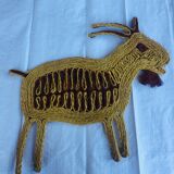 Trio of vintage rope animals table mats