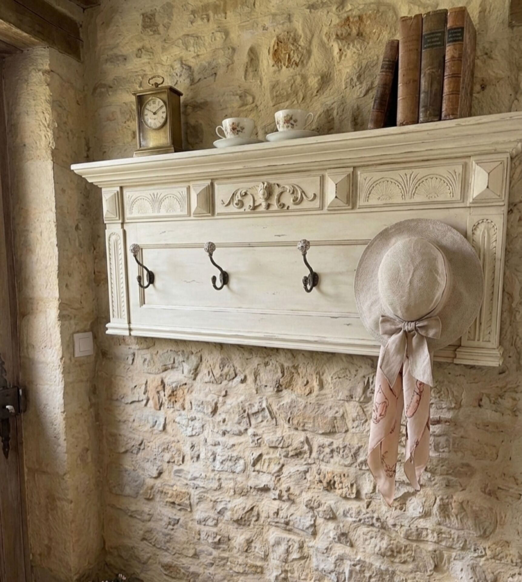 Vintage wall coat rack