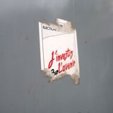 Grey metal industrial cloakroom