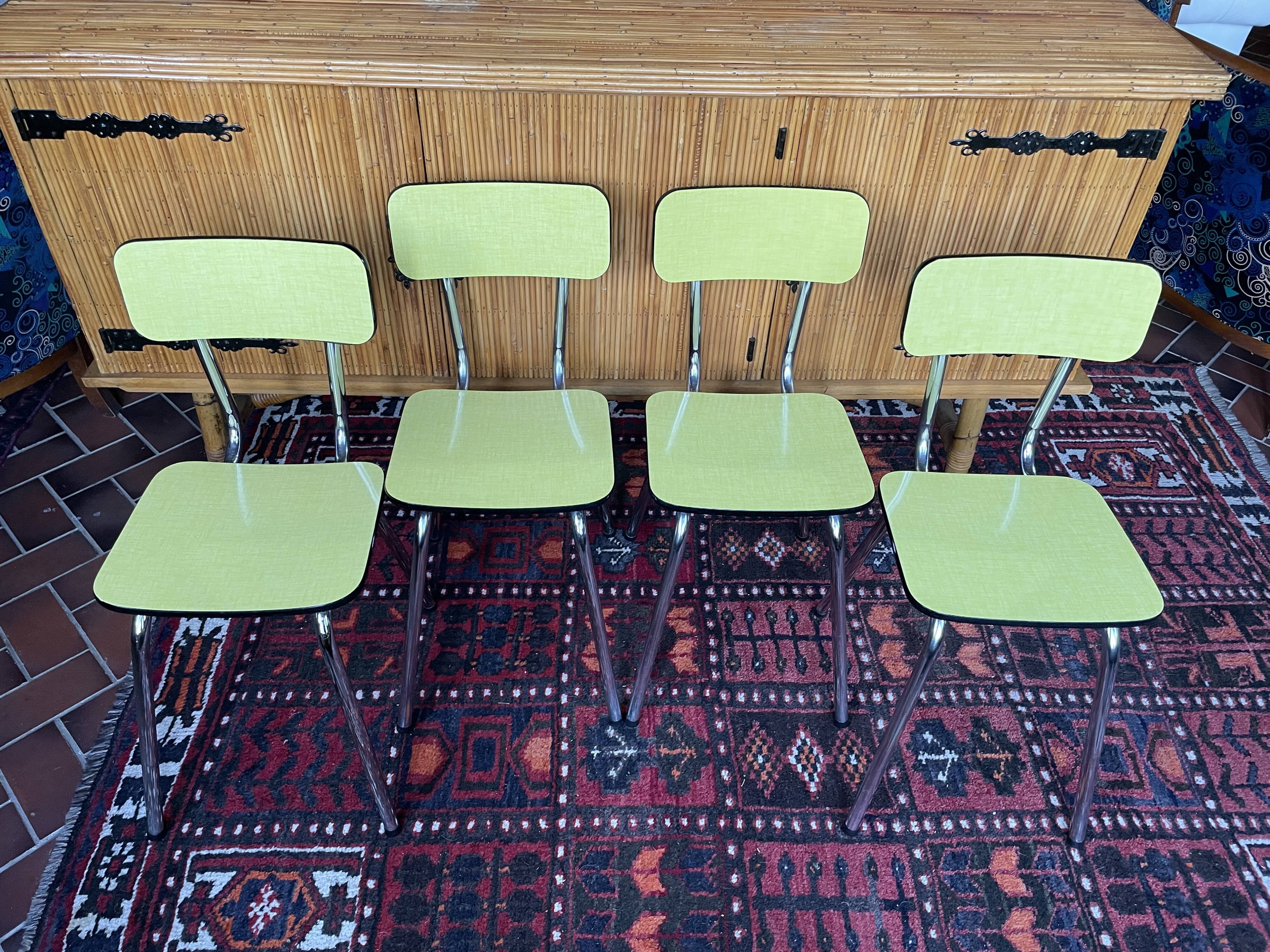 Chaises en formica 1960