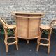 Rattan/bamboo bar and stools