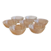 Set of 7 vintage Duralex glass bowls