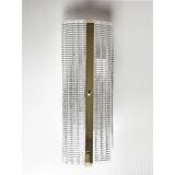 Modern Rectangular Murano Glass Wall Sconce Set with Chrome Finish