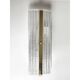Modern Rectangular Murano Glass Wall Sconce Set with Chrome Finish