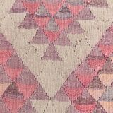 3x12 Pink Purple Kilim Runner Rug 84x347Cm