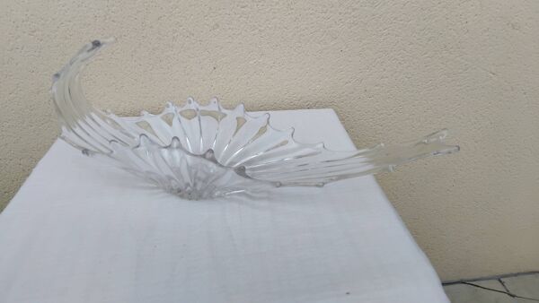 Grande coupe a fruit en cristal année 60